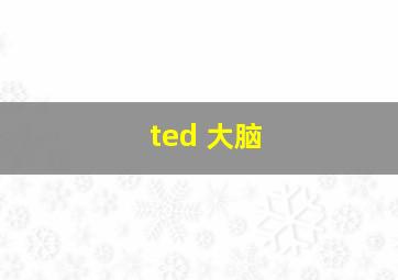 ted 大脑